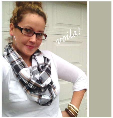 DIY scarf, scarf out of old shirt, Fall Scarf
